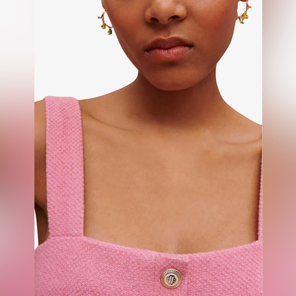 MAJE Buttoned Wide-Leg Tweed Jumpsuit - Picture 2 of 5